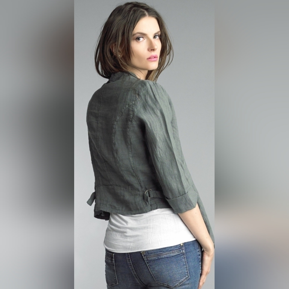 Tempo Paris 100% Short Linen Jacket. Size M - Picture 2 of 11